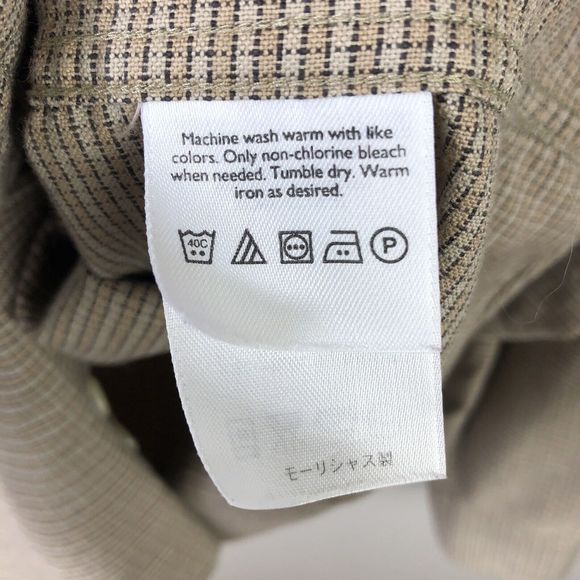 Eddie Bauer Button Down Shirt Mens L Tan Checkered Long Sleeve Pocket Outdoor - Picture 16 of 16